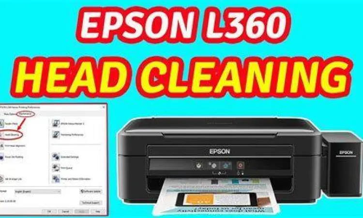 Proses head cleaning pada printer Epson L360