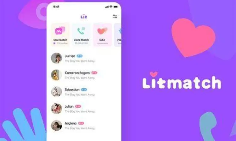 Antarmuka aplikasi Litmatch terbaru