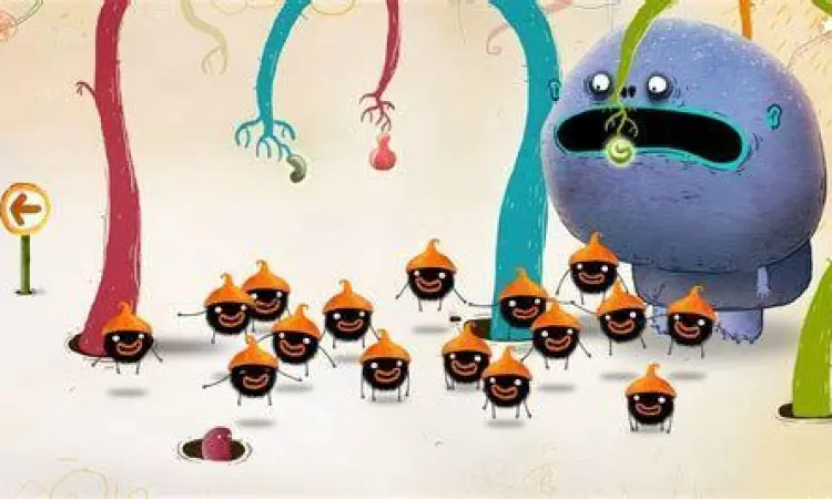 Tampilan gameplay Chuchel yang penuh warna