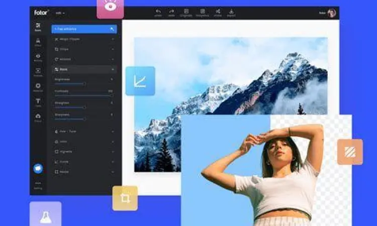 Proses penyuntingan foto menggunakan perangkat lunak sebelum dijual online