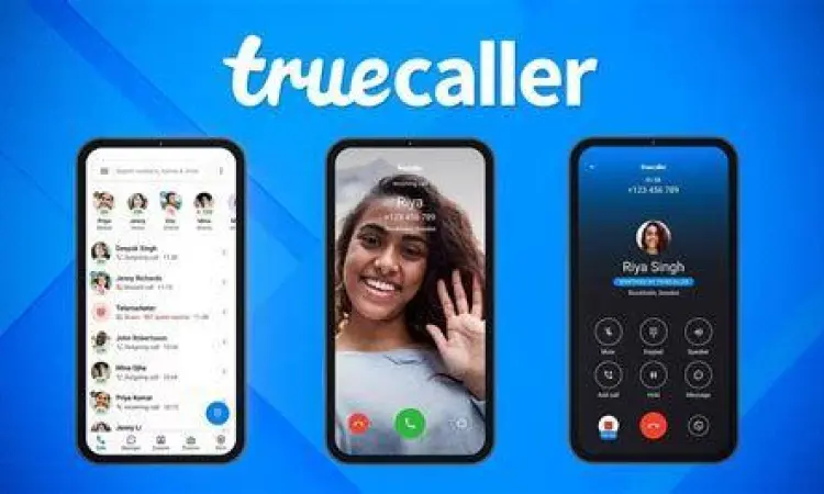 Truecaller Interface Antarmuka aplikasi Truecaller untuk identifikasi nomor telepon