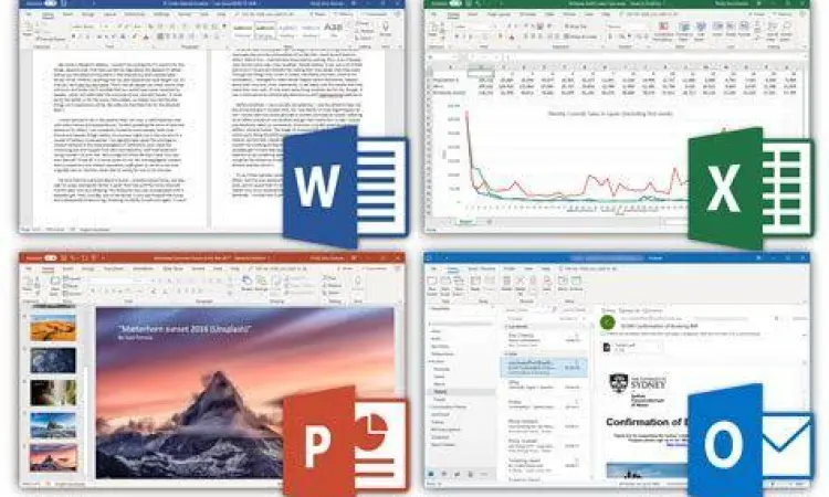 Tampilan antarmuka Microsoft Office 2019