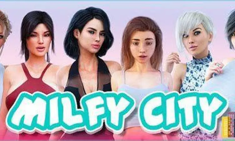 Desain karakter visual novel Milfy City