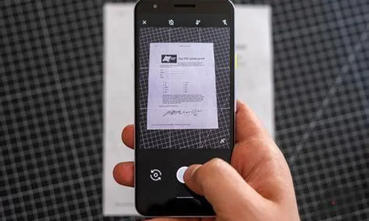 proses memindai dokumen dengan smartphone