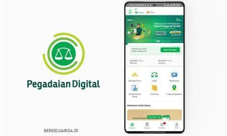 Fitur tabungan emas online di aplikasi Pegadaian