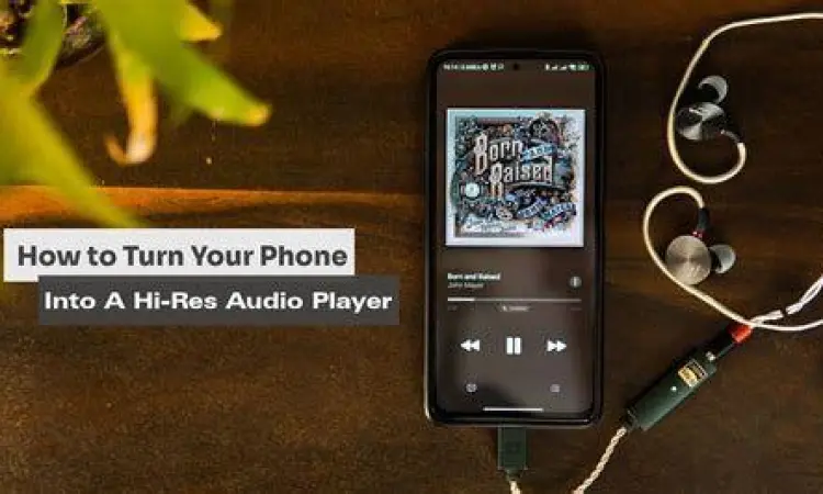Visualisasi Audio Hi-Res Antarmuka audio resolusi tinggi pada smartphone