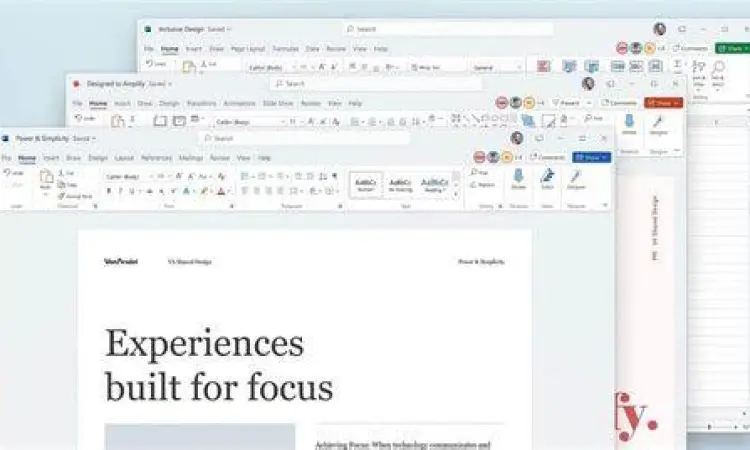 Antarmuka Modern Office 2021 Tampilan antarmuka Office 2021 di Windows 11