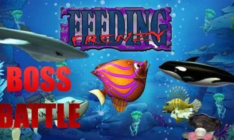 Hiu besar sebagai musuh utama di Feeding Frenzy