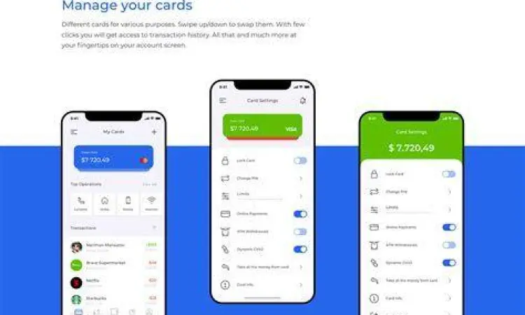 Tampilan Aplikasi Bank Digital Antarmuka aplikasi perbankan digital