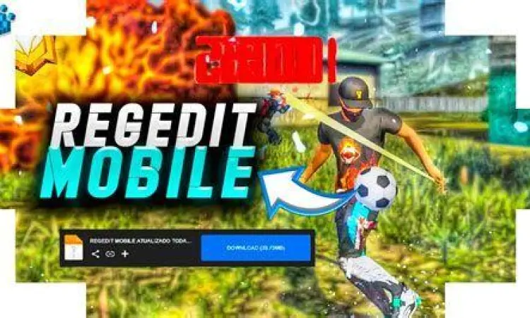 Tampilan aplikasi regedit untuk game mobile