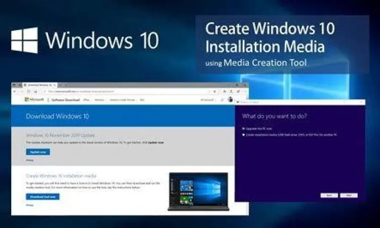 Proses pembuatan media instalasi Windows 10