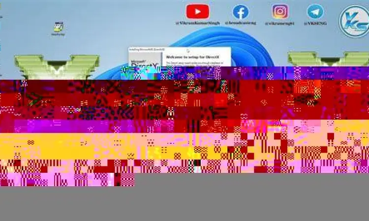 Proses Instalasi DirectX Layar instalasi Microsoft DirectX Web Installer