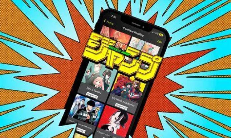 Membaca komik di smartphone melalui aplikasi Komikcast