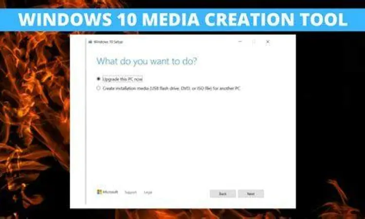 Tampilan aplikasi Media Creation Tool dari Microsoft