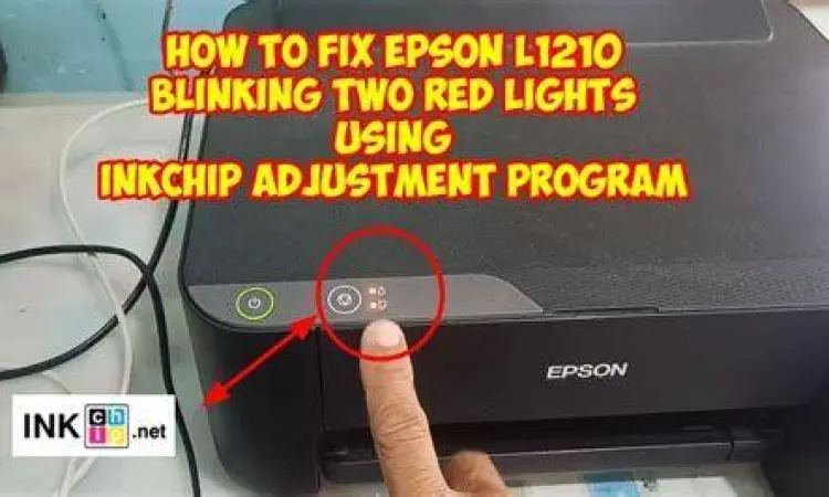 Epson L1210 Blinking Error Lampu indikator Epson L1210 berkedip