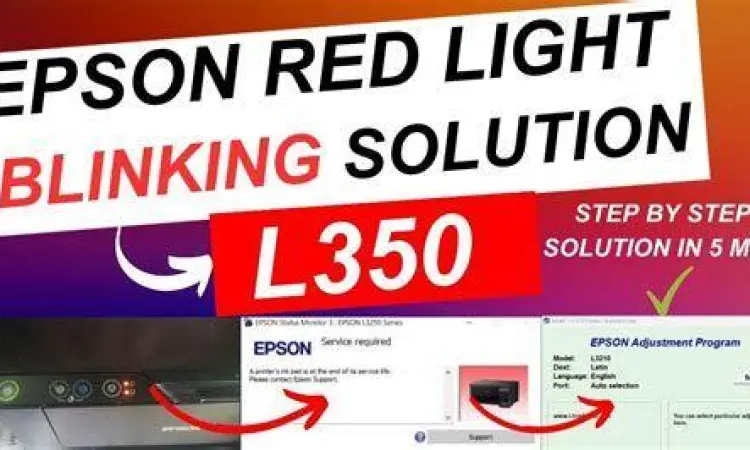 Epson L350 Error Indication Printer Epson L350 mengalami lampu merah berkedip