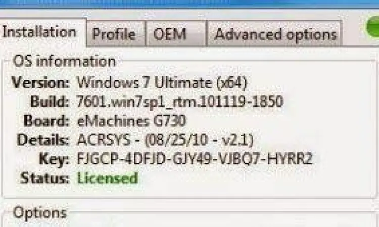 Proses aktivasi Windows 7 menggunakan loader