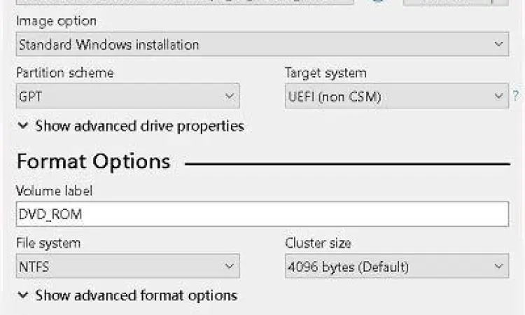 Konfigurasi Rufus Bootable USB Pengaturan Rufus untuk membuat bootable ISO Windows 7 32 bits