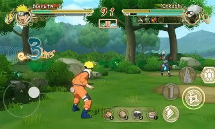 Pertarungan Naruto vs Sasuke Pertarungan sengit di Naruto Mobile Fighter Mod APK