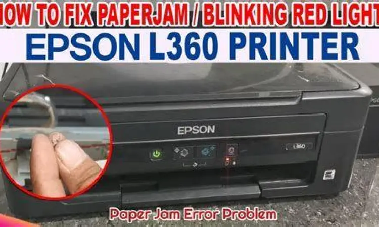 Lampu indikator printer Epson L360 berkedip merah