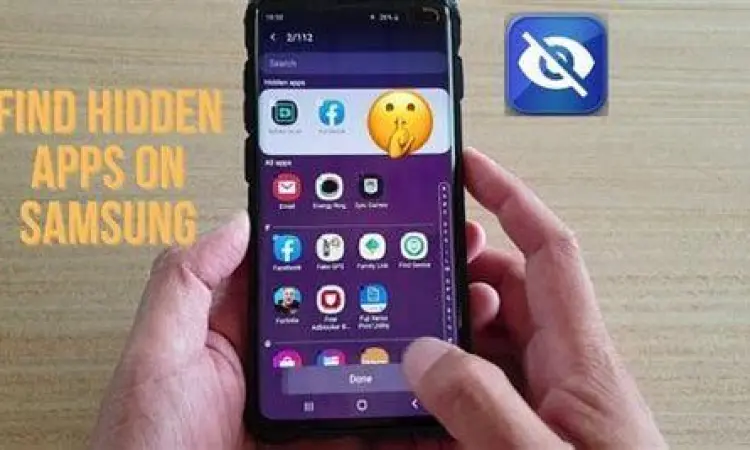 Mencari Aplikasi Tersembunyi Menggunakan fitur pencarian Samsung untuk menemukan aplikasi tersembunyi