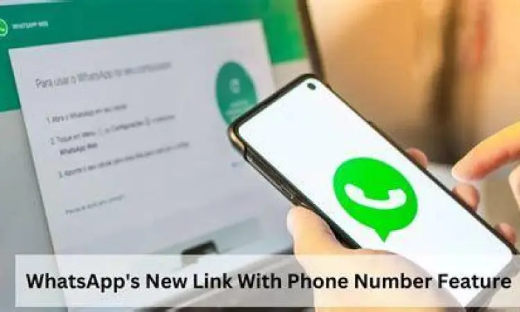 Fitur Tautan Nomor Telepon Tampilan fitur tautkan dengan nomor telepon di WhatsApp