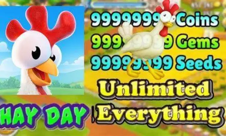 Screenshot koin dan berlian tanpa batas di Hay Day