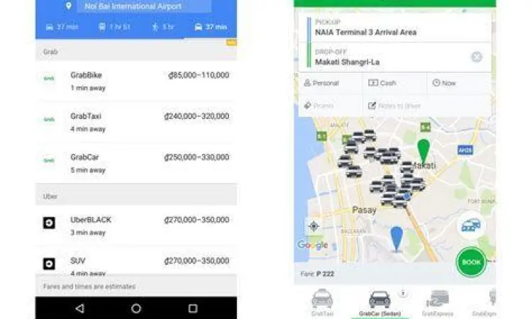 Integrasi Google Maps dengan layanan GrabCar