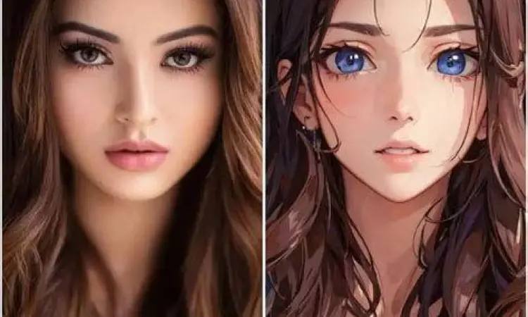 Transformasi foto anime menggunakan AI Mirror