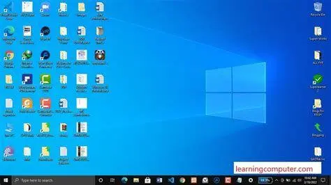 Windows 10 Desktop Interface Antarmuka desktop Windows 10 yang familiar dan stabil