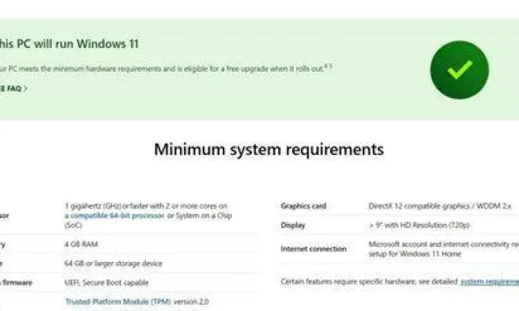 Verifikasi Spesifikasi PC Pengecekan spesifikasi minimum windows 11