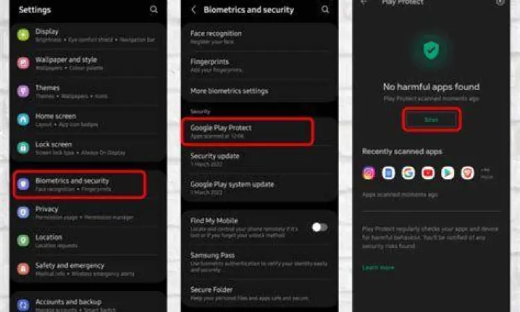 Pengaturan keamanan smartphone untuk instalasi aplikasi pihak ketiga