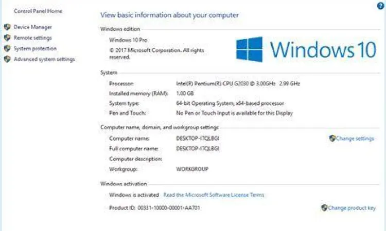 Tabel spesifikasi minimum cara install windows 10