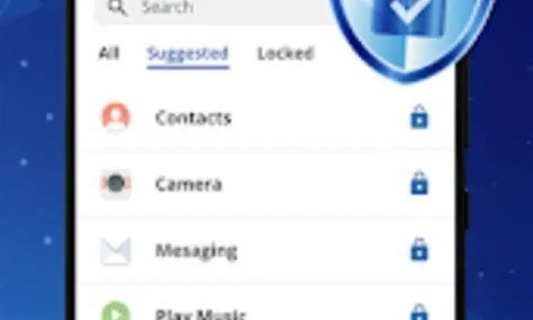 Antarmuka aplikasi pengunci sidik jari