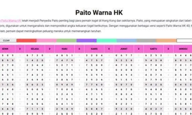 Akses paito warna HK melalui perangkat mobile
