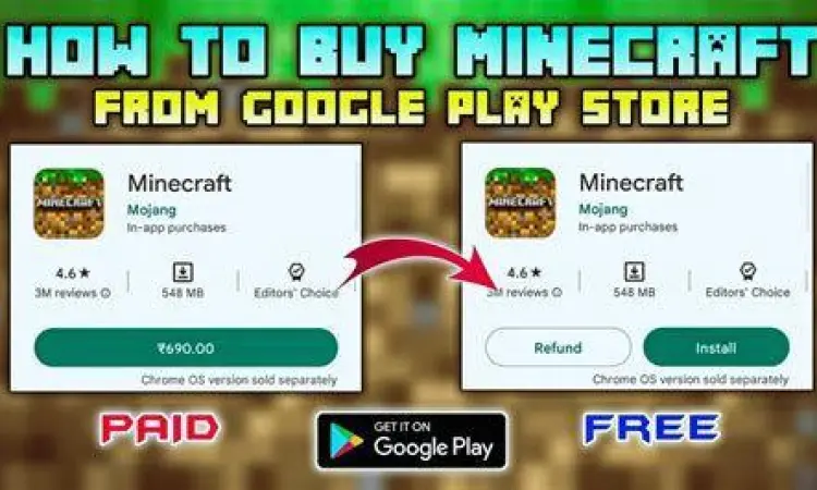 Halaman resmi Minecraft di Google Play Store