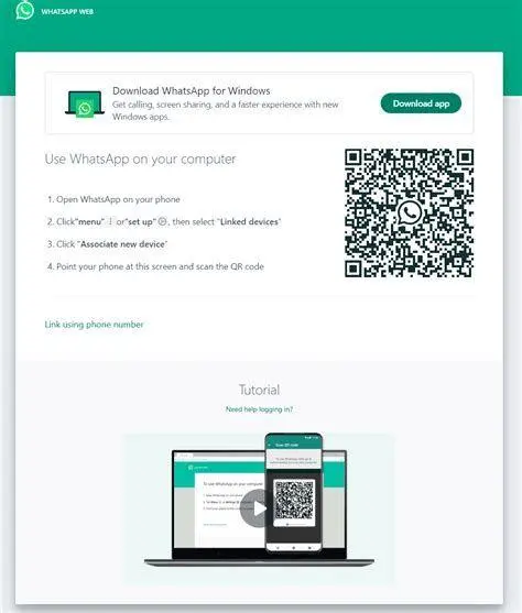 Login WhatsApp Web Tampilan antarmuka login WhatsApp Web