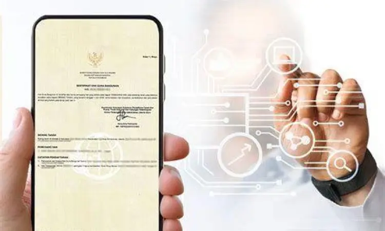 Ilustrasi manfaat sertifikat tanah elektronik dan digitalisasi