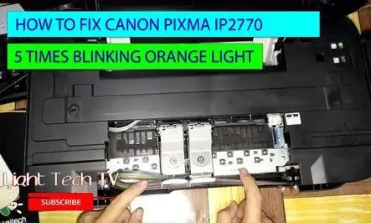 Lampu indikator orange berkedip pada printer Canon iP2770