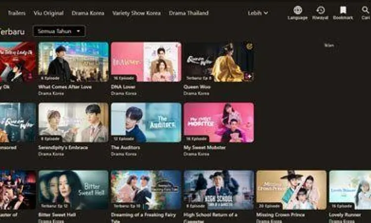 Streaming Drakor Legal Antarmuka aplikasi streaming drama korea legal