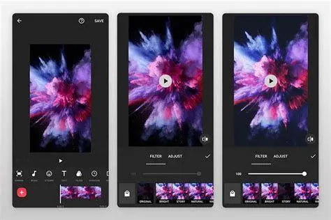Interface Editor Video Mobile Antarmuka aplikasi edit video TikTok di HP