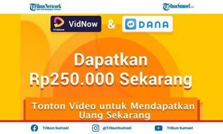 Withdraw Saldo VidNow Proses penarikan saldo DANA dari VidNow