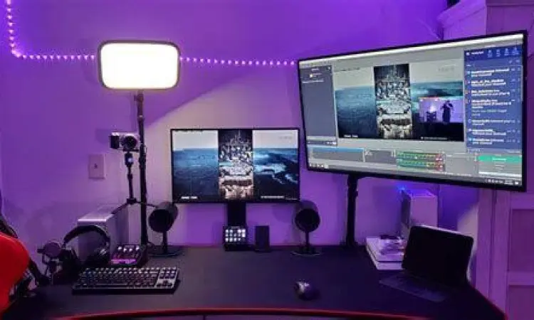 Setup peralatan untuk kreator konten di aplikasi hot live