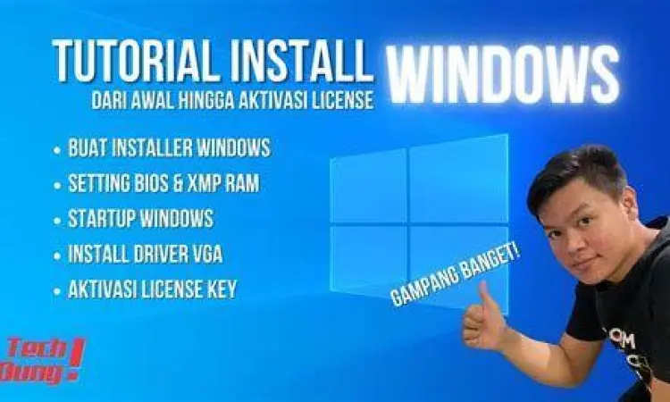 Tutorial langkah demi langkah instalasi Windows