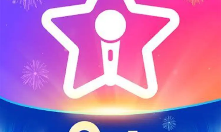 Antarmuka aplikasi StarMaker saat digunakan menyanyi