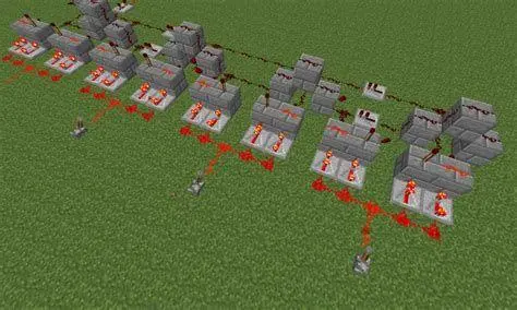 Mekanik Redstone Minecraft Rangkaian sistem Redstone di aplikasi Minecraft