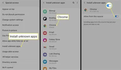 Settings Install APK Pengaturan instalasi sumber tidak dikenal di android