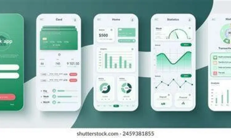 Tampilan antarmuka aplikasi bank digital yang aman dan modern