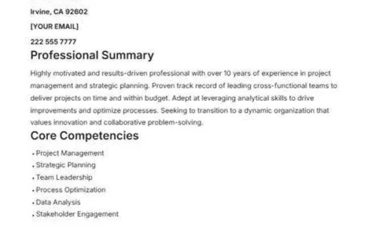 Contoh Template CV Profesional Template CV ATS friendly yang bersih dan terstruktur