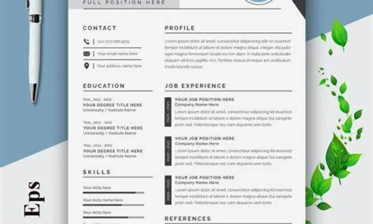 Desain Layout CV Minimalis Layout CV profesional yang minimalis dan elegan